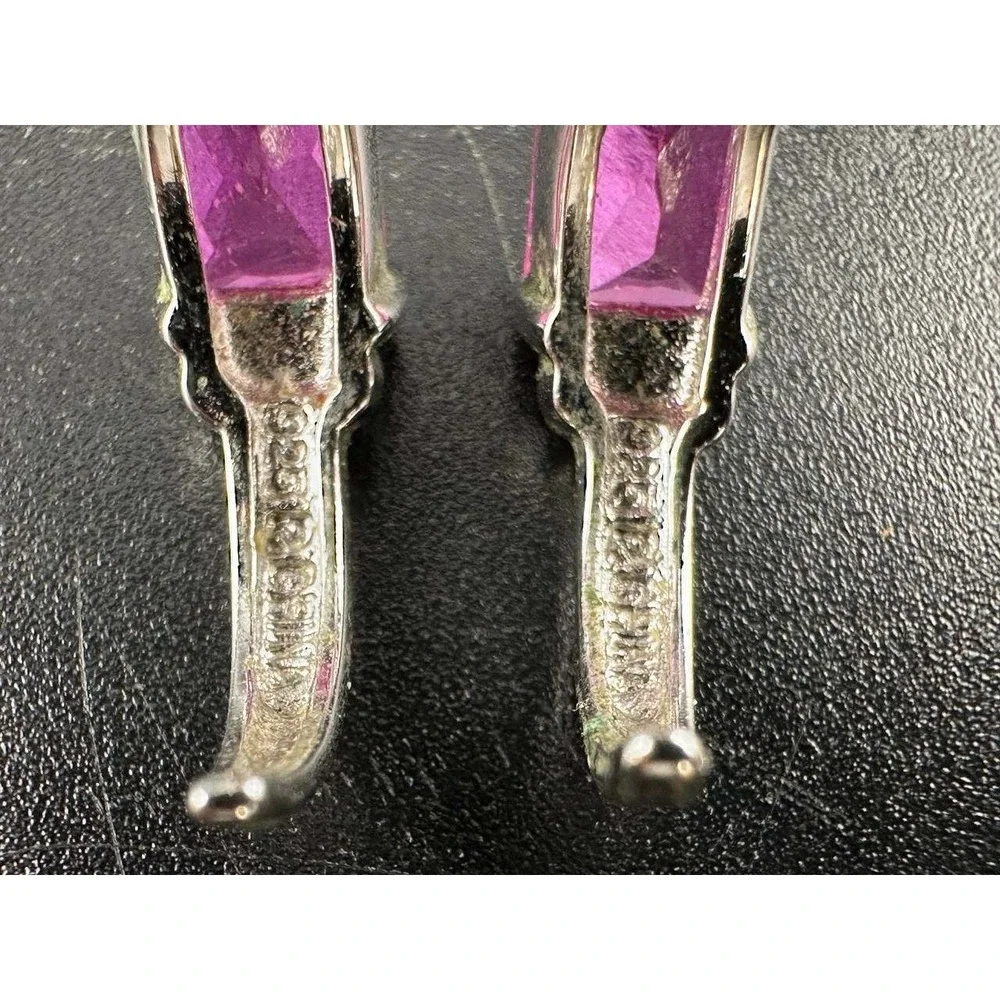 925 Silver Pink‎ Stone Bracelet Ring Earrings Set 051(73)